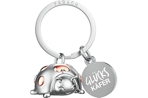FABACH Marienkäfer Schlüsselanhänger Glücksbringer Marie - Marienkäfer Glücksbringer Viel Erfolg - Glücksbringer Auto - Geschenk Viel Glück