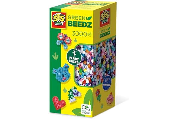 SES Creative Green Beedz - Mélange de 3000 Perles à Repasser