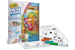 ‎CRAYOLA CRAYOLA - Color Wonder, Malset mit 18 Ausmalseiten und 4 nicht fleckenden Filzstiften, Thema Dinosaurierfreunde, Kreative Beschäftigung für Kinder, 3,4,5 Jahre
