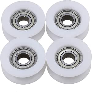 feedal 6 x 30 x 13 mm Kugellager-Riemenscheiben, U-Rillen-Führungsrolle, Schiene, Kugellager, orange, 5 Stück