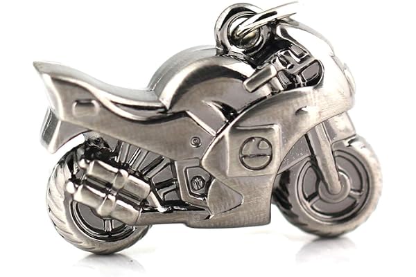 Maycom® 82503 Porte-clés 3D classique à chaîne, motif casque de moto, Métal., Moto., S