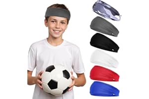 WY LIGHTING LEVEL 6 fasce per il sudore sportive per bambini e bambine assorbono il calcio, morbide fasce per capelli traspiranti per basket, tennis, baseball, calcio, corsa, allenamento