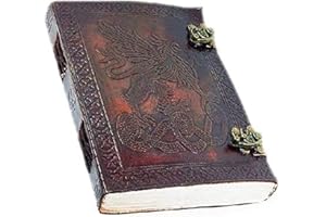 OVERDOSE Vintage Celtic Griffin Journal Dragon Diary con doble cierre C - Diario antiguo hecho a mano | Diario de cuero encuadernado | Cuaderno de bocetos de cuero | 6 x 8 pulgadas | 15 x 20 cm I A5