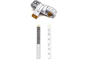 12PA Dual Sided Body Measuring Soft Tape, 60 inch / 150 cm White and Black