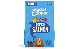 Edgard & Cooper Karma dla psów, dorosłych (łosoś, 7 kg), naturalna sucha karma bez zbóż, świeża ryba i bez dodatku cukru, wysokiej jakości białko, hipoalergiczna fryzura