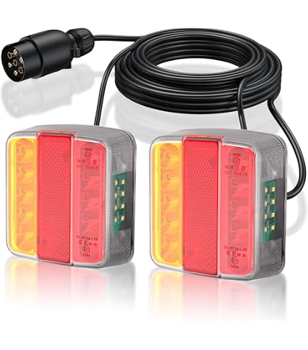 AB Tools Large Rear Trailer Combination Lamp Pair TR050 – 21W, E-Marked, Includes Indicator/Brake/Fog/Side/Reflector