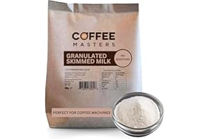 Coffee Masters Granulated Skimmed Milk Powder - 10 x 500g Dried Skim Powdered with No Additives - Perfect for Bean to Cup Espresso Machines and Home Use