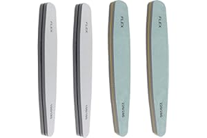 LUENHEGO Nagelfeilen 4 Stück Nagelpolierblöcke Professionelle Doppelseitige Nagelfeile 100/180 220/280 Körnung für Acryl Naturgel Nagellack Geeignet für Zuhause Nagelstudio