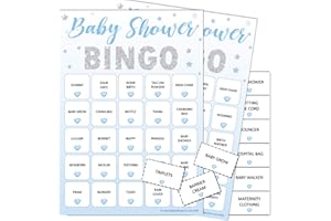 Pink Bee Baby Shower Bingo Games Bingo Party Blue Themed Up to 20 Players