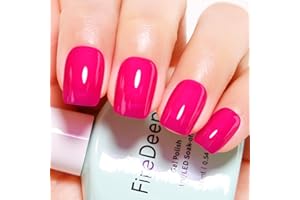 Firedeep 16ml Gel Nail Polish,Sheer Neon Pink Color Soak Off UV LED Nail Gel Polish Spring Summer Manicure Salon DIY at Home 1Pcs