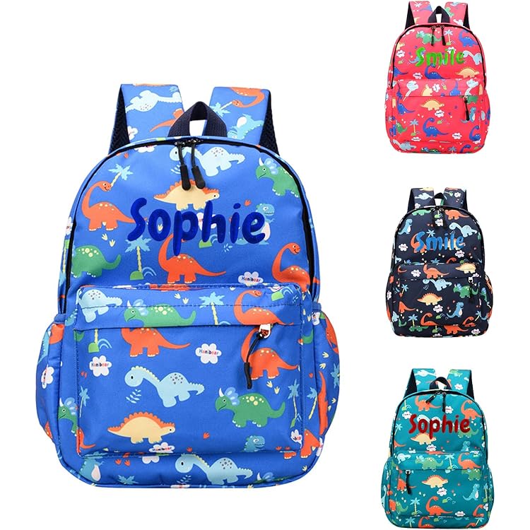 Sac à Dos Dinosaure Personnalisé 3Pcs Ensemble, Sac De Livre