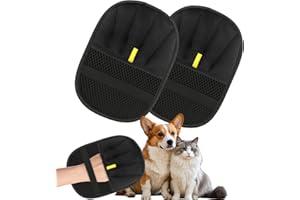 kaiyaya Pet Hair Remover,2 Pezzi Double Sided Guanto Rimuovi Peli Animali,Riutilizzabili Lavaggio,Guanto Elettrostatico Peli Gatto,per Divano,Mobili,Tappeti,Sedili Dell'auto,e Vestiti