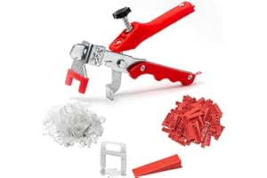 ITSOGOO 601 Kit de Nivellement pour Carrelage,2mm de Largeur de Joint,400 Croisillon+200 Réutilisable Cale +1 Pince,Système de Nivellement pour Carrelage pour DIY et Professionnels