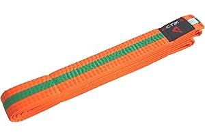 Actika Ceinture Budo Bicolore (Karaté Judo Taekwondo Ju-Jutsu Arts Martiaux)