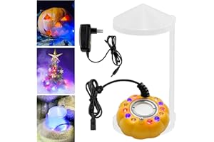 BORDEAG Nebulizzatore Ad Ultrasuoni: 12 LED Luci Colorate Atomizzatore, Ultrasuoni Atomizzatore Con Paraspruzzi Rimovibile, D'acqua Stagno Nebbia Macchina, Fogger Atomizzatore per Acquario Fontane (Giallo)
