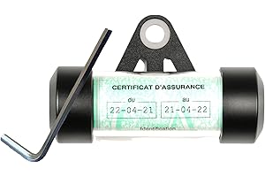 BLAUBODY Soporte para Pegatinas Moto ✯GARANTÍA DE POR VIDA✯ Accesorio para Motocicleta, Scooter, Ciclomotor, Cuatriciclo - Tubo Redondo de Aluminio Negro Mate Impermeable - Portadocumentos Motocicleta Equipo