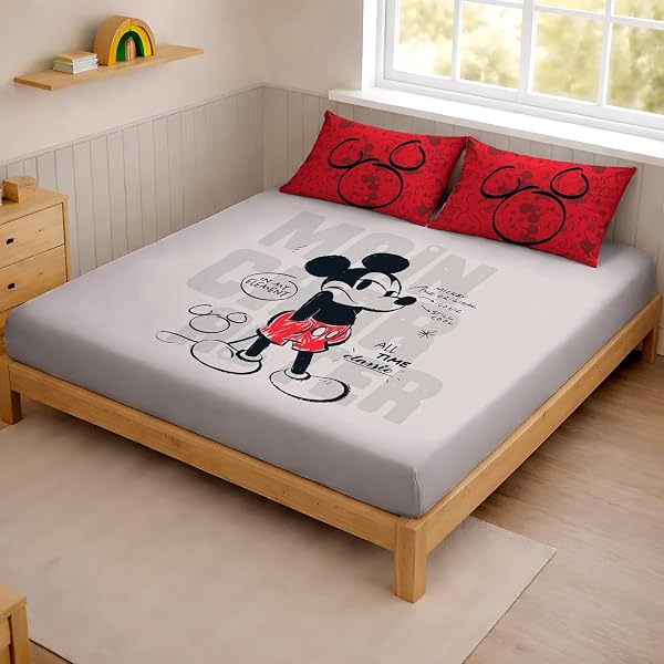 Sassoon Disney Mickey Mouse Cotton Bath Towels for Kids & Adults