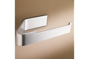 DESIGNFABRIK HAMBURG Design Amburgo Porta Carta Igienica adesivo I Portarotolo carta igienica I Accessori Bagno Senza Forare I Porta rotolo carta igienica da parete grigio argento