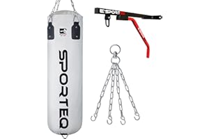 Sporteq Dyno Heavy Filled Boxing Punch Bag 3FT, 4FT & 5FT for All Ages & Genders | Punching Martial Arts Kickboxing Muay Thai Karate | Home & Commercial Gym Use