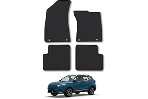 CAR MAT CO MG ZS (2017-2022) [Auto] Rubber Car Mats Accessories Tailored Fit Compatible Accessory Waterproof Protection Non-Slip Floor Mats Full Coverage Durable Front Rear Set Coverage with Clips