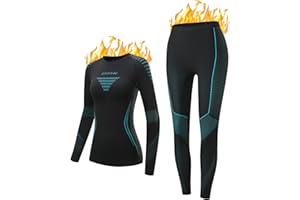 EFFAN Thermounterwäsche Damen Skiunterwäsche Funktionsunterwäsche Warm & Atmungsaktiv Ski Unterwäsche Frauen Set Thermo Unterwäsche Sportunterwäsche Im Herbst Winter
