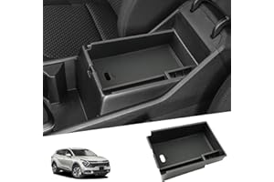 SHAOHAO Compatible con KIA Sportage NQ5 2022 2023 2024 2025 Consola Central Reposabrazos Caja Organizador Bandeja Bandeja Multifuncional Guantera Sportage NQ5 2024 Negro
