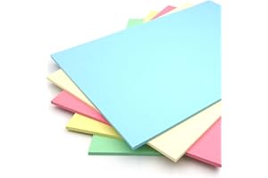 Rothmill A4 Coloured Card Stock, 280gsm Weight and 350 Micron Thickness, Multicoloured Card Pack with 5 Pastel Colours, Ideal for Arts and Craft, Office and Stationery Use - 50 Sheets