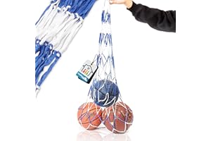 FlyWave Rete per Palloni, Rete Porta Palloni, Sacca Palloni Calcio, Grande Borsone in Rete per Basket, Pallavolo, Rugby, per 1-10 Palloni