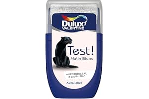 Dulux Valentine Peinture Testeur Crème de Couleur - Murs et Boiseries - Mat - Couleur Matin Blanc 30 ml