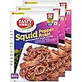 TASTY NIBBLES Ready to Eat Kerala Special Squid Pepper Roast| Cuttlefish | Octopus Roast | Open Heat & Eat | Non-Vegetarian | No Added Preservatives | Japanese Retort Technology 200GM (Pack of 3)