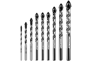 KERATOBLEEM 9 Pezzi Punta da Trapano per Piastrelle, Set di Punte da Trapano Professionali (3/4/5/6/6/6/8/10/12mm), per Piastrelle di Ceramica, Mattoni, Plastica, Cemento, Legno, Vetro