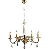 Lucea Castro 5-Piece Vintage Chandelier, E14 Bulb Compatible