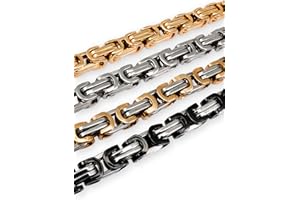 Fly Style 5 mm Byzantine Necklace or Bracelet Made of Stainless Steel, in 4 Colours | 18-80 cm