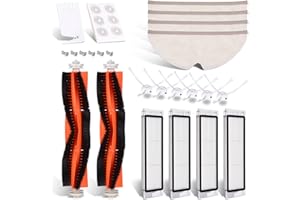 JOSPL Zubehör für Xiaomi Saugroboter 29 Pieces Ersatzteile Zubehör für Xiaomi Roborock S5 MAX S6 Pure S6 maxV S50 Staubsauger mit 2 Zentralbürste,6 Seitenbürste,4 HEPA Filters usw ZubehörKit für XIAOMI