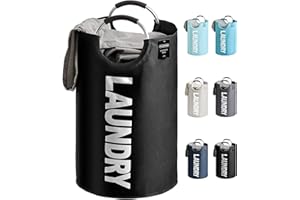 YOUDENOVA Cesta Portabiancheria Cesta Panni Sporchi Cesto Biancheria Sporca Ceste Portabiancheria Capacità 82 Litri (nero, taglia unica)