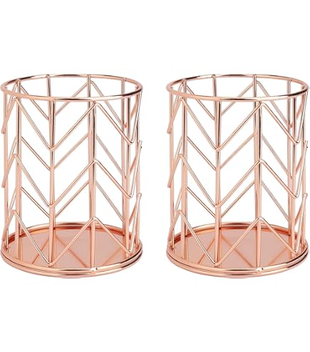 Briefhalter Metall 3-fach - Bücherregal Organizer Roségold