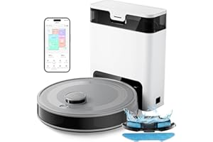 LEFANT M2 Pro Robot Aspirapolvere Lavapavimenti con Mappatura, 6000Pa, Navigazione Laser dToF, Evitamento Ostacoli PSD, Svuotamento Automatico Polvere, Pulizia Personalizzata, WiFi/App/Alexa