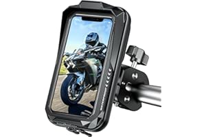 KTUEOV Soporte Movil Moto, 360° Rotación Porta Movil Moto Impermeable Anti Choques Bolsa Manillar con Pantalla Táctil, Universal Soporte Telefono Bicicleta Patinete Electrico para 4,0-7,0" Móvil