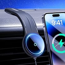 Caricatore Wireless Auto 15W Con Supporto Magnetico Magsafe Per IPhone 12-16 E Samsung - Foto 5