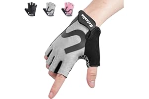 ‎REINALIN Reinalin Fahrradhandschuhe Halbfinger Herren Damen Gel Stoßdämpfung Fitness Handschuhe Atmungsaktiv Anti-Rutsch Radhandschuhe