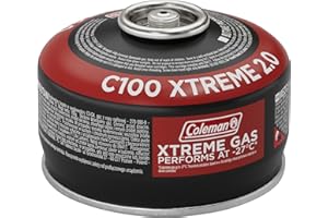 Coleman Cartouche de Gaz à Valve C100 Xtreme, pour Réchauds de Camping Cartouche Compacte et refermable, Vert