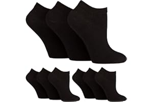 Gentle Grip 9 Pack Ladies Diabetic Sneaker Socks Low Cut Wide Ankle Socks