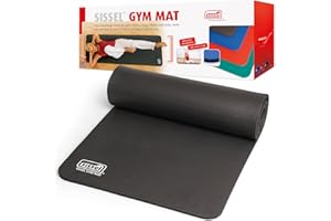 ‎SISSEL SISSEL® Gymnastikmatte 1,5cm | Hautfreundlich & Rutschfest | Optimale Dämpfung | Leicht Einrollbar | Für Fitness & Yoga | Maße: 180x60cm