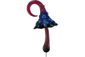 GlitZGlam Champignon Miniature Magique Rose, Noir et Bleu pour Un Jardin Féerique Miniature. Accessoire Fée et Nain de Jardin - Fairy Garden Accessory