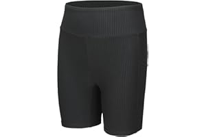 SEAUR Mädchen Radlerhose Kurze Leggings mit 2 Taschen Eng Sporthose Stretch Weich Laufhose Jogginghose Kinder Sport Yoga Shorts 120-160=(EU 110-158)