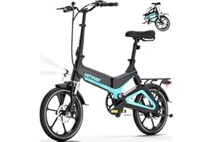HITWAY Bicicletta Elettrica E Bike, 16 Pollici Bici Elettrica Pieghevole con Batteria 36V/7,8Ah, Motore 250W, Massima 25km/h, Autonomia 35-70km, Urbana Pedelec Ebike per Unisex Adulti
