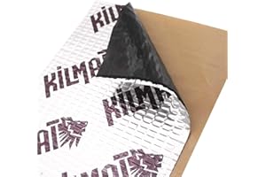 Placas insonorizantes KILMAT para automóviles, de 1,3 mm de Grosor y 4,7 m2 de Superficie, Aislamiento acústico de Caucho butilo para Coches, Aislamiento y amortiguamiento de Ruidos