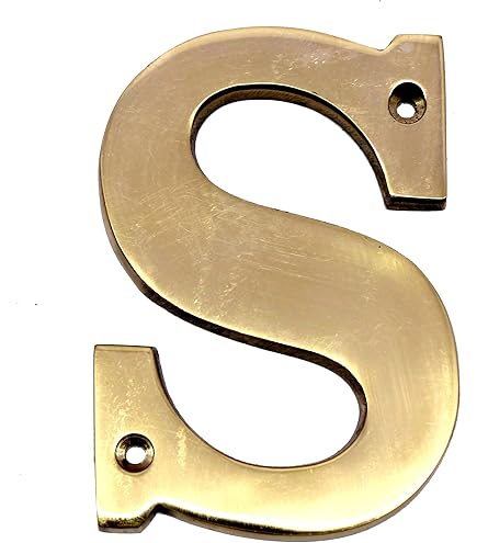 Brass Door Name Alphabets - 3 Inch Golden Letters For House Hotel Wall Plaques