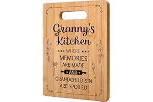 GLEEVARA Granny Gifts from Grandchildren, Granny Birthday Gifts - Unique Handmade Bamboo Cutting Board, Granny Mothers Day Gifts, Kitchen Gifts for Granny, 11"x8.5"