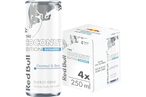Red Bull Coconut Edition Sugar Free, 250 ml, 4 pack